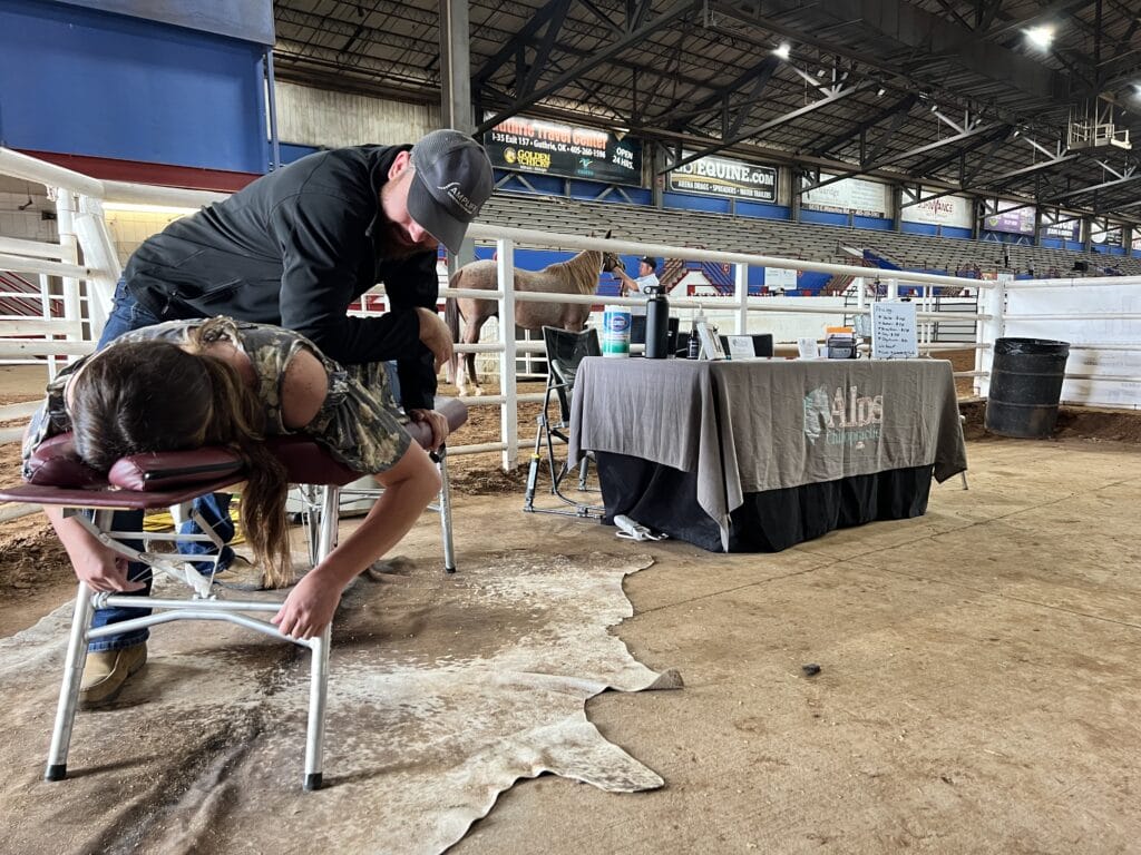 dr keeton chiropractic at horse show